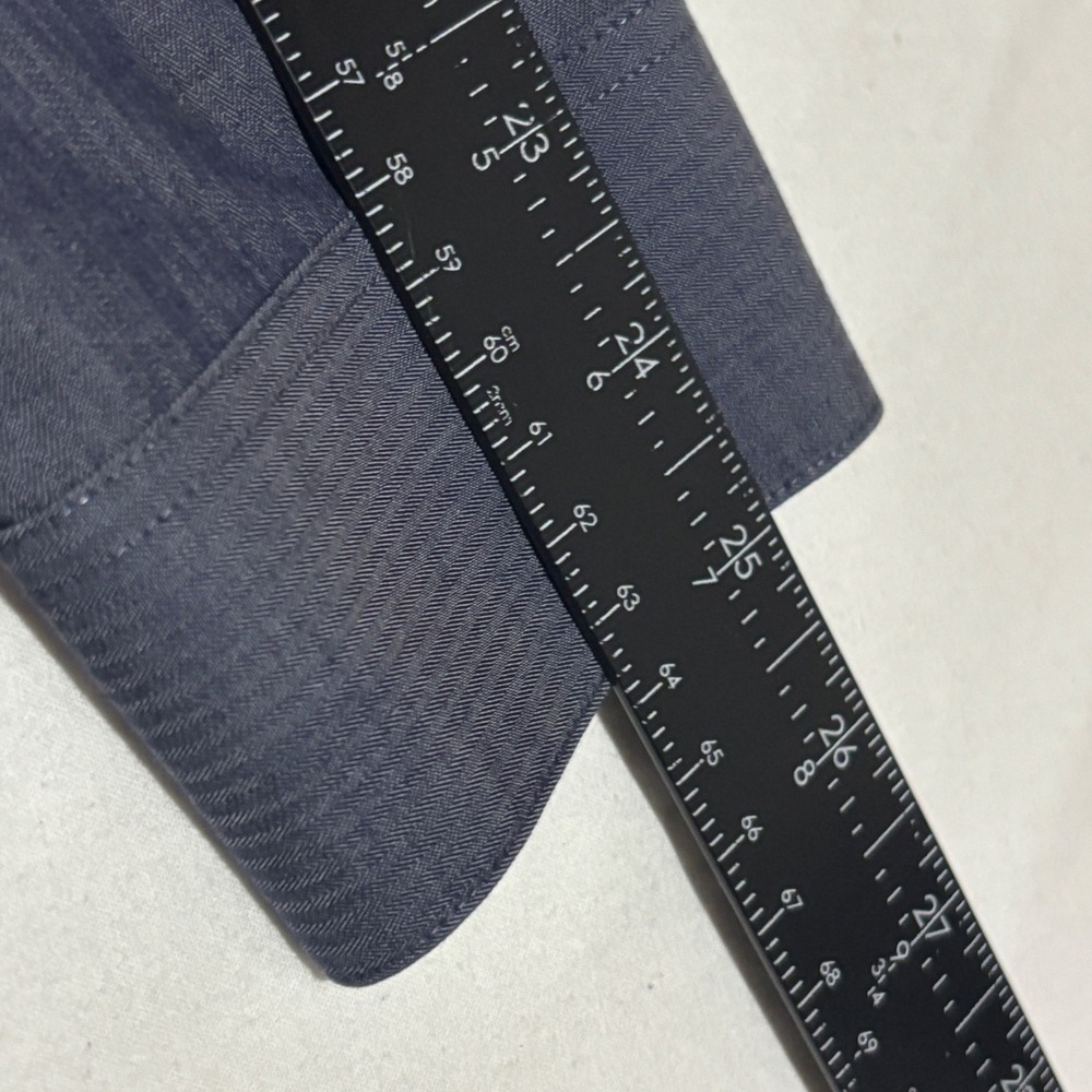 Calvin Klein Dress Shirt Mens 15 32/33 Navy Blue Slim Performance Wrinkle Free - Picture 5 of 7